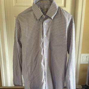 Nordstrom Casual Button Down Shirt White and Red